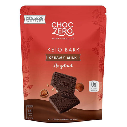 ChocZero - 'Hazelnut' Milk Chocolate Keto Bark (6OZ)