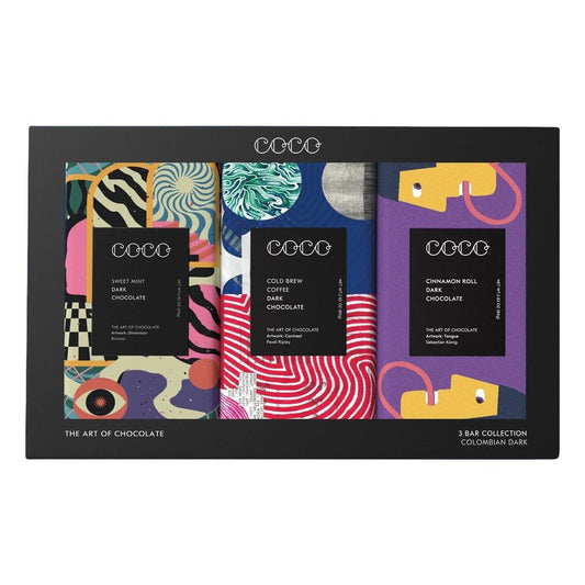COCO Chocolatier - 3 Bar Collection Dark Chocolate Gift Set (240G)