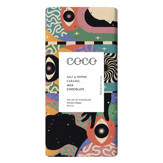 COCO Chocolatier - 'Salt & Pepper Caramel' Milk Chocolate (80G)