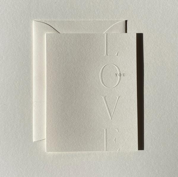 Jaymes Paper - 'Love You' Card (1CT)