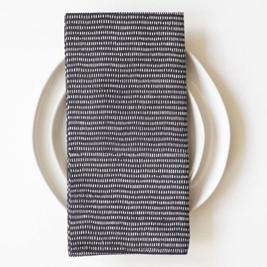 Graymarket Design - 'Alice Stripes Midnight' Napkins (4CT)