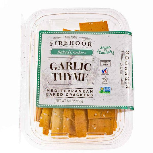 Firehook Crackers - 'Garlic & Thyme' Meditteranean Crackers (5.5OZ)