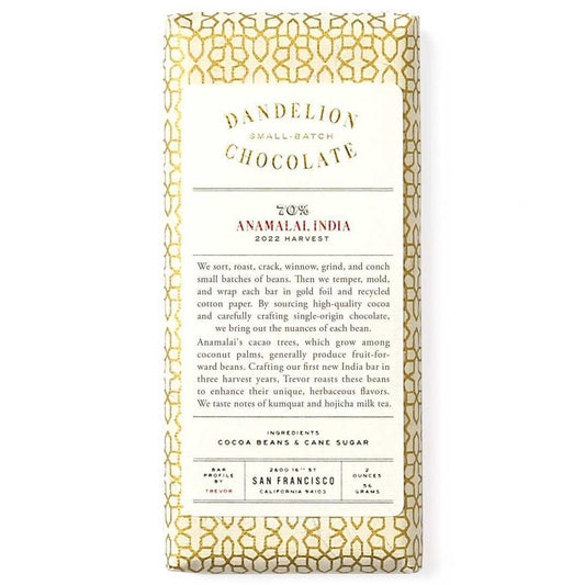 Dandelion Chocolate - Anamalai, India (2OZ | 70%)