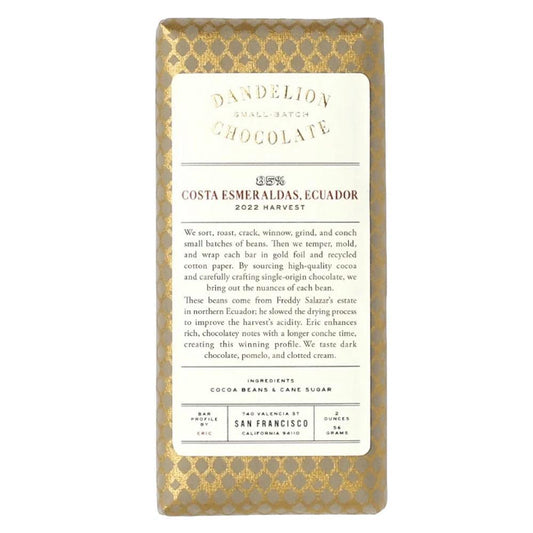 Dandelion Chocolate - Costa Esmeraldas, Ecuador (2OZ | 85%)