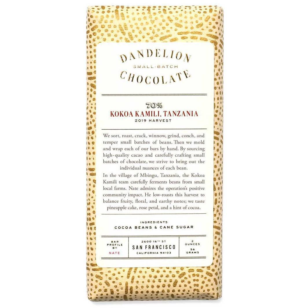 Dandelion Chocolate - Kokoa Kamili, Tanzania (2OZ | 70%)