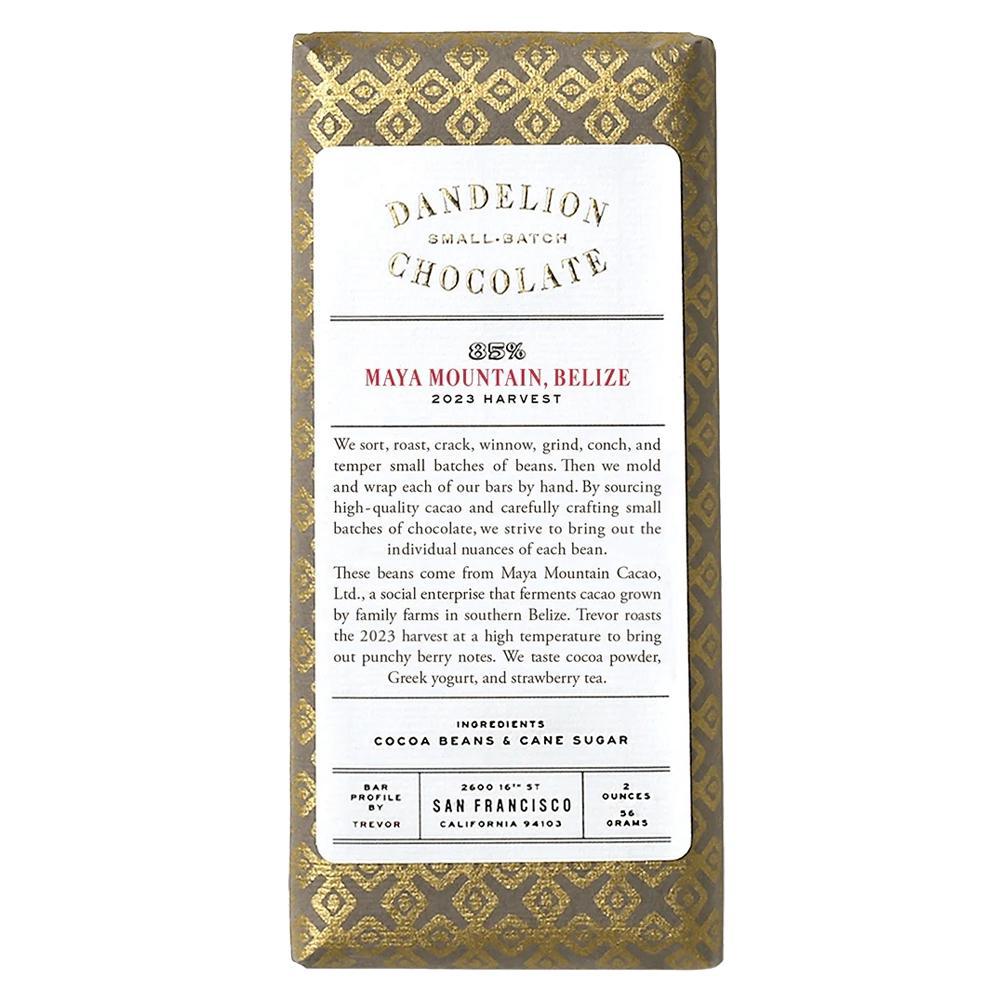 Dandelion Chocolate - Maya Mountain, Belize (2OZ | 85%)