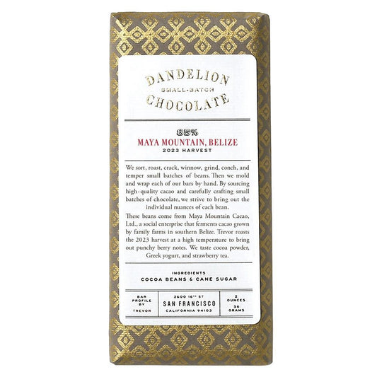 Dandelion Chocolate - Maya Mountain, Belize (2OZ | 85%)