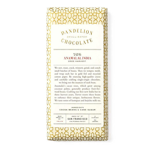 Dandelion Chocolate - Anamalai, India (2OZ | 70%)