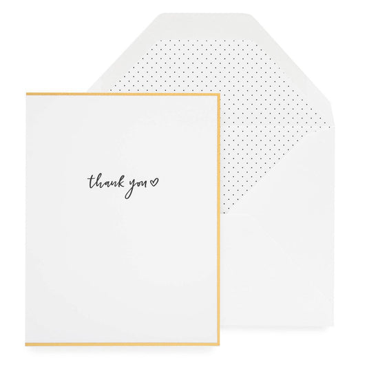 Sugar Paper - 'Thank You' Heart Folded Card (1CT)