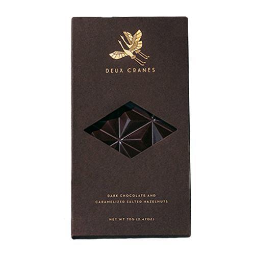 Deux Cranes - Dark Chocolate and Caramelized Salted Hazelnuts (2.47OZ) - The Epicurean Trader