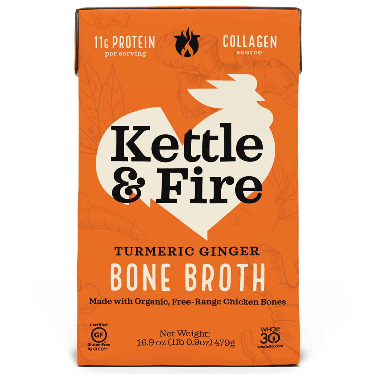 Kettle & Fire - 'Turmeric Ginger' Bone Broth (16.9OZ)