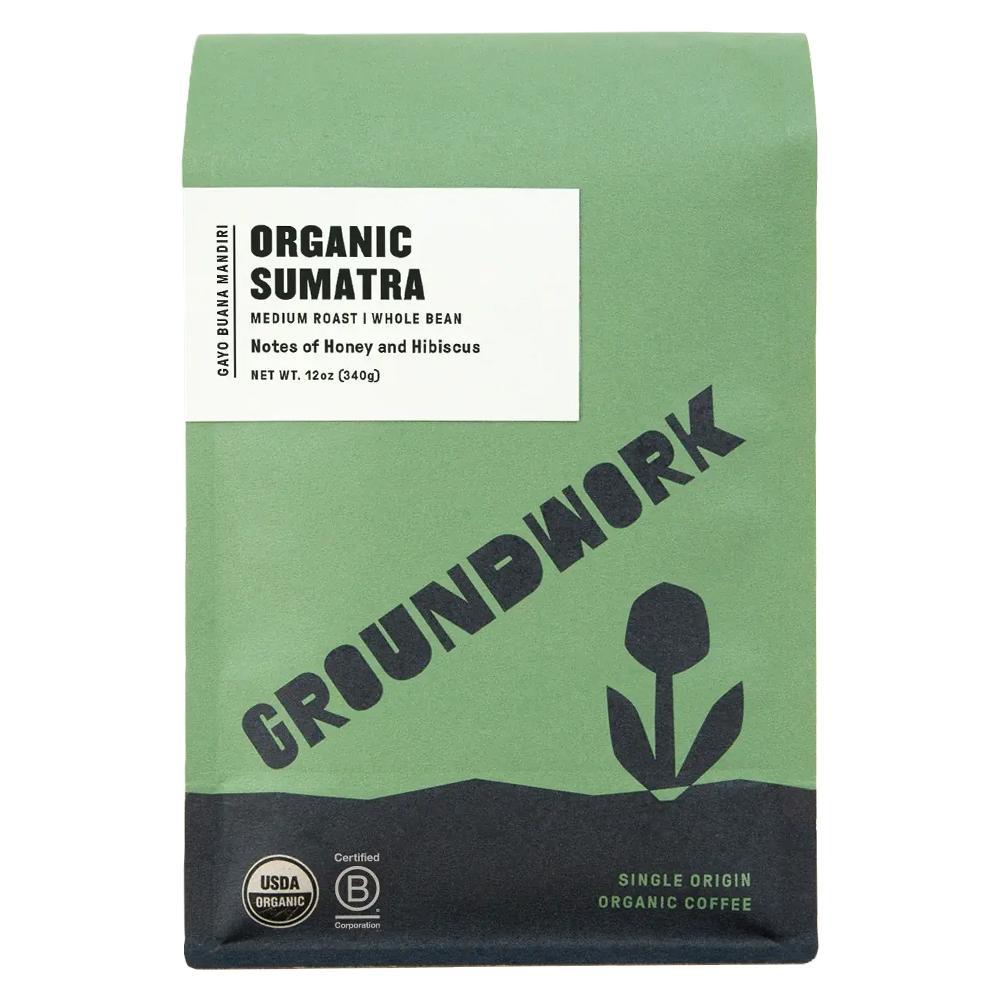 Groundwork Coffee - 'Organic Sumatra' Medium Roast Coffee Beans (12OZ)