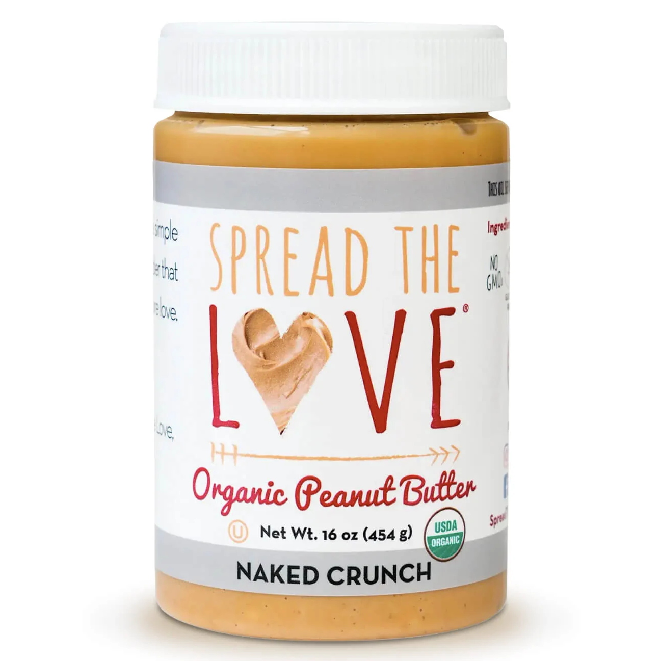 Spread The Love - 'NAKED' Organic Peanut Butter (16OZ)
