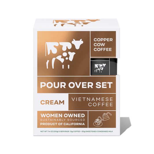 Copper Cow Coffee - 'Classic' Vietnamese Pour Over Coffee Kit incl. Creamer (5PK)