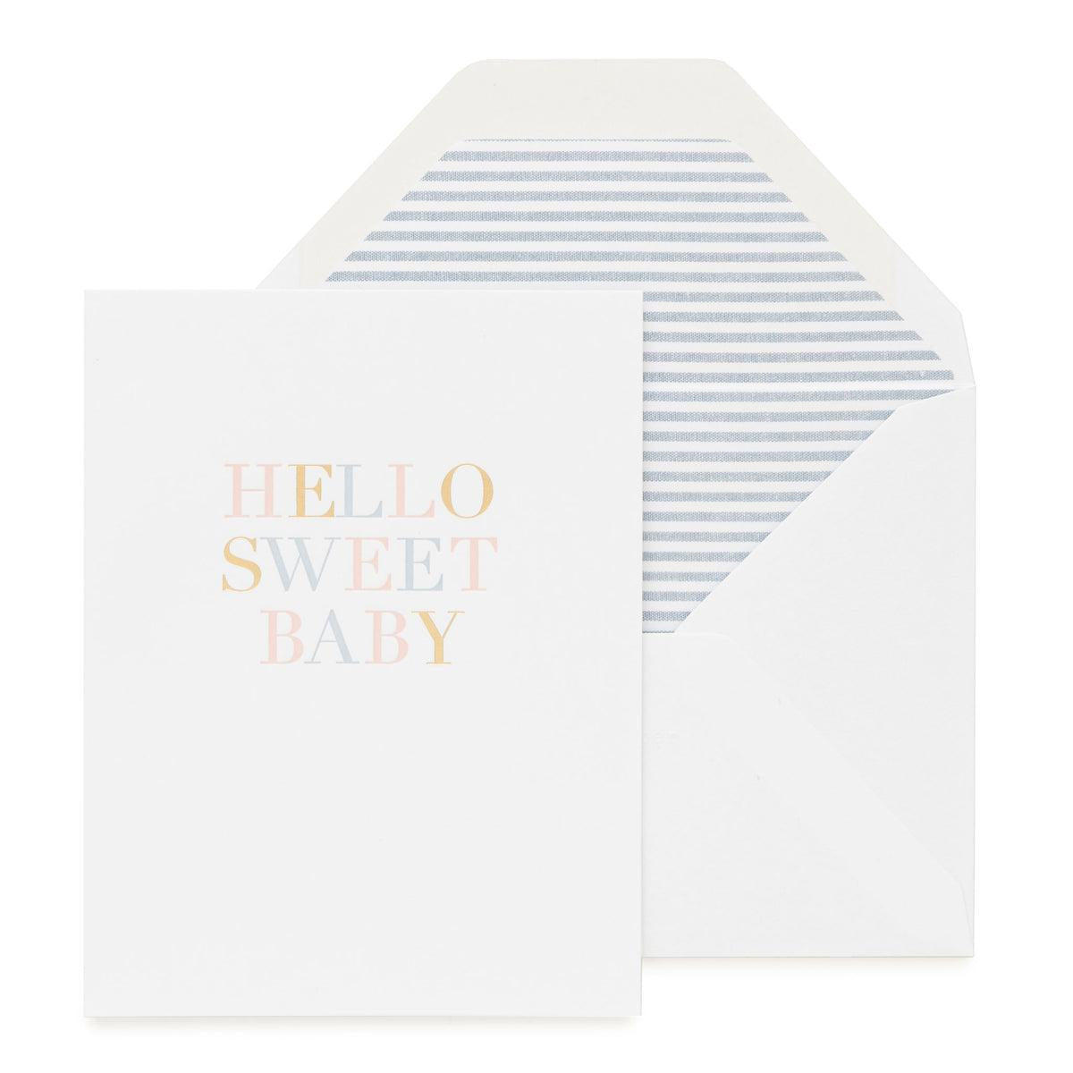 Sugar Paper - 'Hello Sweet Baby' Folded Card (1CT)