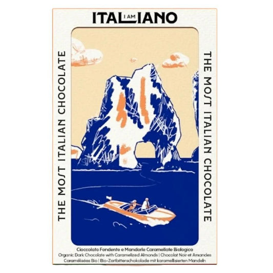 I Am Italiano - 'Capri' Organic Dark Chocolate w/ Caramelized Almond (50G)