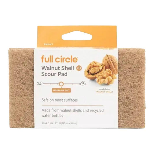 Full Circle Home - Walnut Shell Scour Pads (3CT)