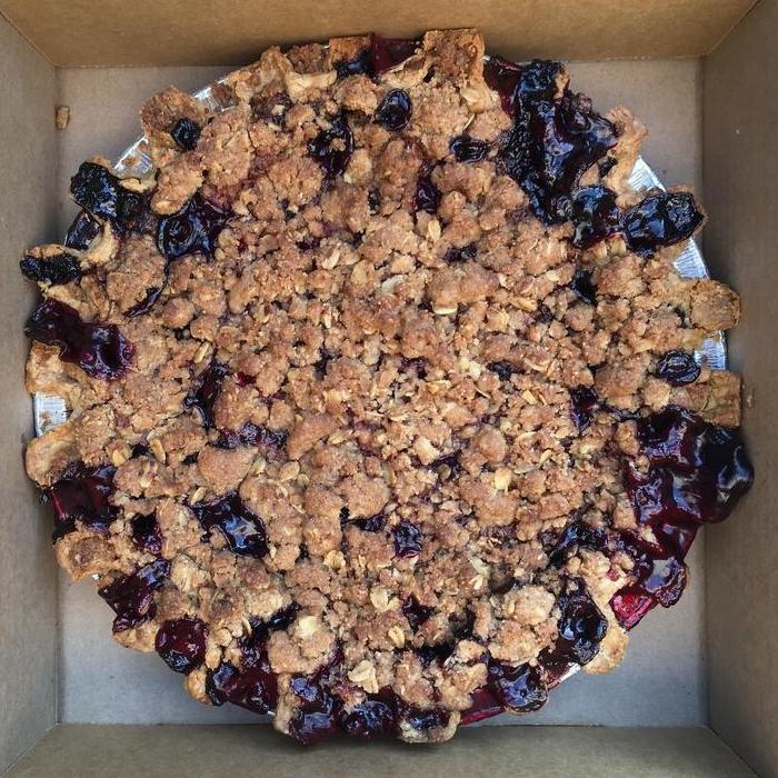 Three Babes Bakeshop Gluten-Free Blackberry Crumble Pie
