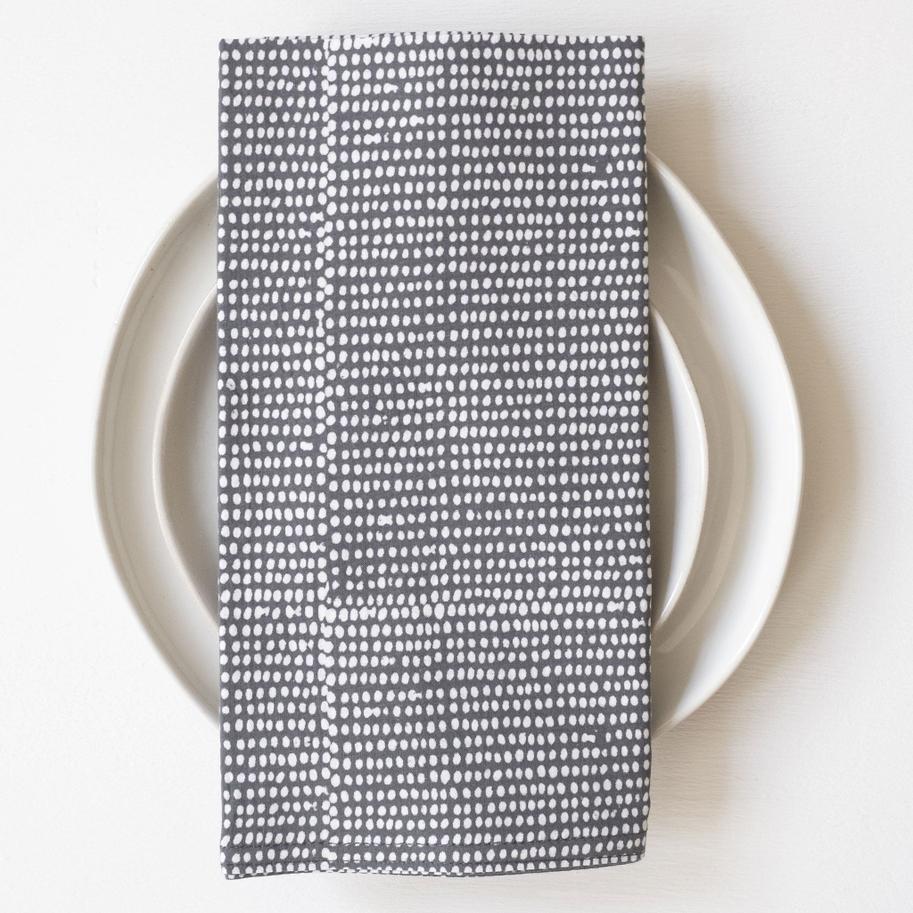 Graymarket Design - 'Alice Stripes Storm' Napkins (4CT)