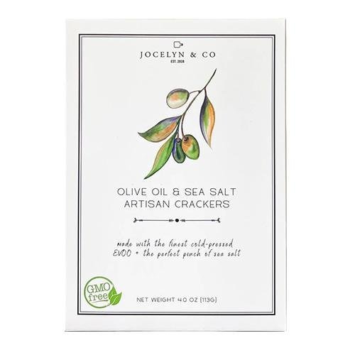 Jocelyn & Co - 'Olive Oil & Sea salt' Artisan Crackers (4OZ) - The Epicurean Trader