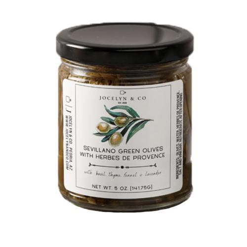 Jocelyn & Co. - 'Sevillano' Green Olives (5OZ) - The Epicurean Trader