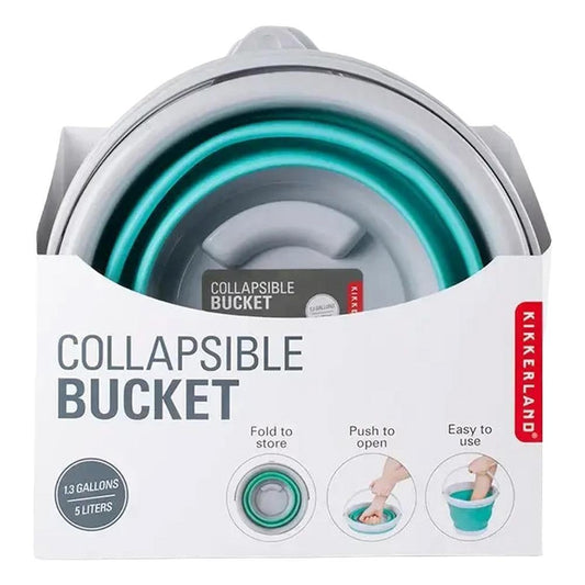 Kikkerland Design - 'Aqua' Collapsible Bucket (1CT)