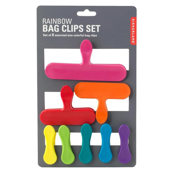 Kikkerland Design - 'Rainbow' Bag Clips (9CT).