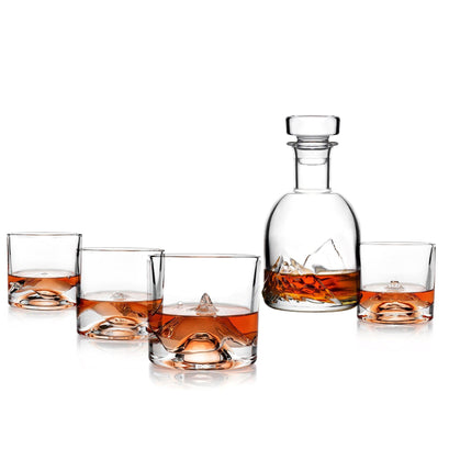Liiton - 'The Peaks' Crystal Whiskey Decanter Set - The Epicurean Trader