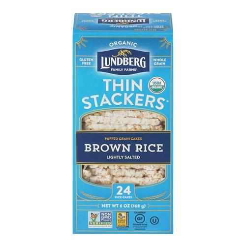 Lundberg - 'Thin Stackers' Organic Lightly Salted Brown Rice Cakes (6OZ) - The Epicurean Trader