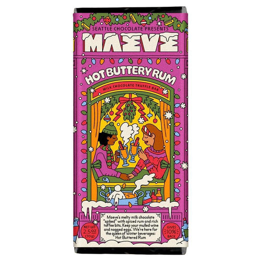 Maeve Chocolate - 'Hot Buttery Rum' Milk Chocolate Bar (2.5OZ)