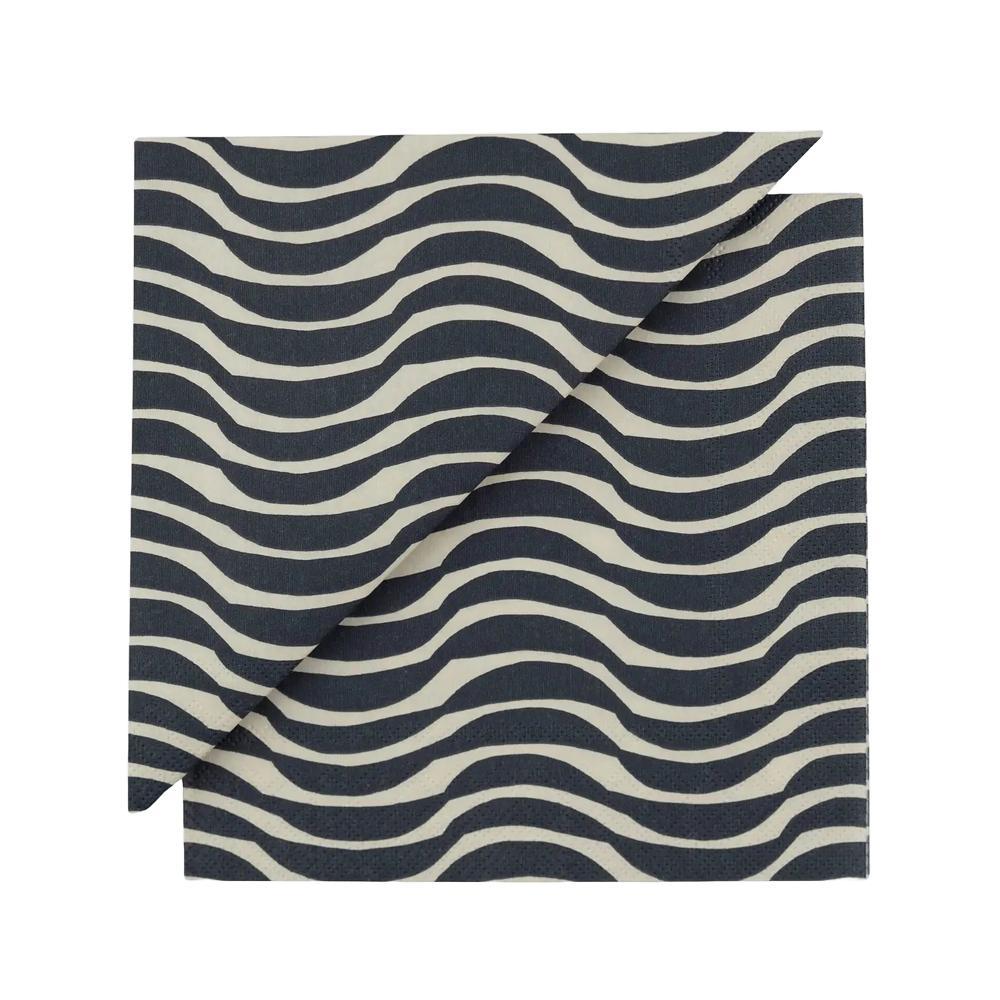 Marimekko - 'PALKO Cream Blue' Paper 3 - Ply Napkins (20CT)