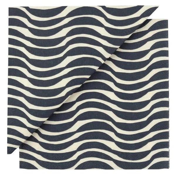 Marimekko - 'PALKO Cream Blue' Paper 3-Ply Napkins (20CT).