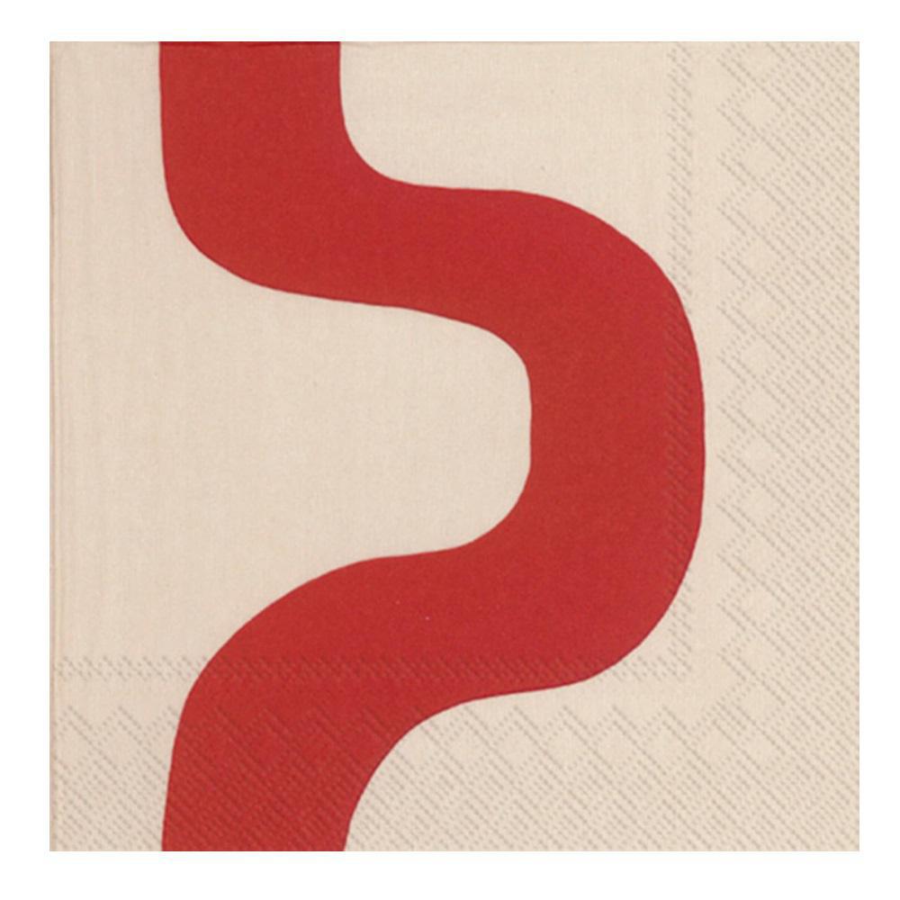 Marimekko - 'SEIREENI Red' Paper 3 - Ply Napkins (20CT)