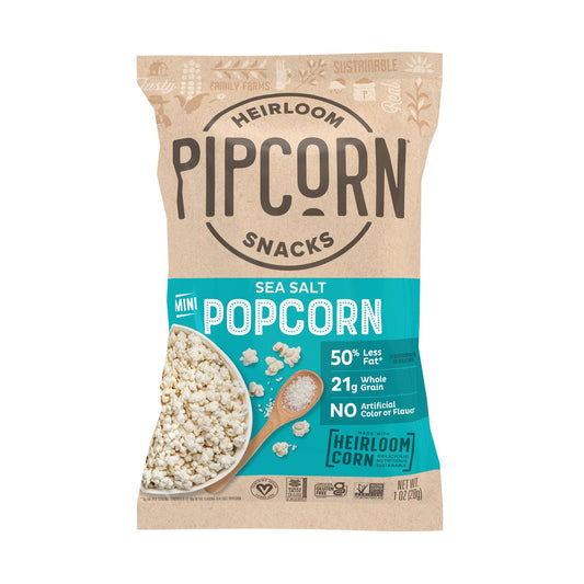 Pipcorn - 'Sea Salt' Heirloom Popcorn (1OZ) - The Epicurean Trader