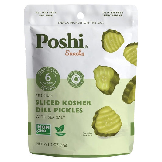 Poshi - Sliced Kosher Dill Pickles (56G).