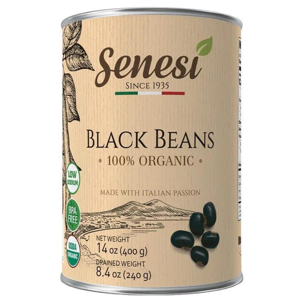 Senesi - Organic Canned Black Beans (14OZ) - The Epicurean Trader