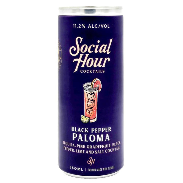 Social Hour Cocktails - 'Black Pepper Paloma' Cocktail (250ML).