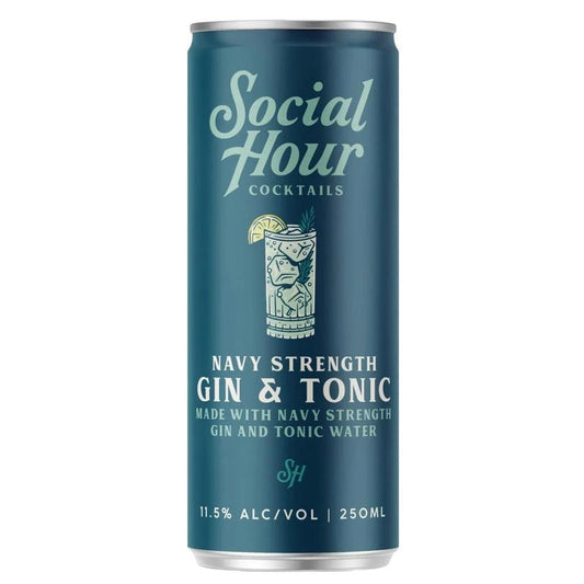 Social Hour Cocktails - 'Navy Strength Gin and Tonic' Cocktail (250ML)
