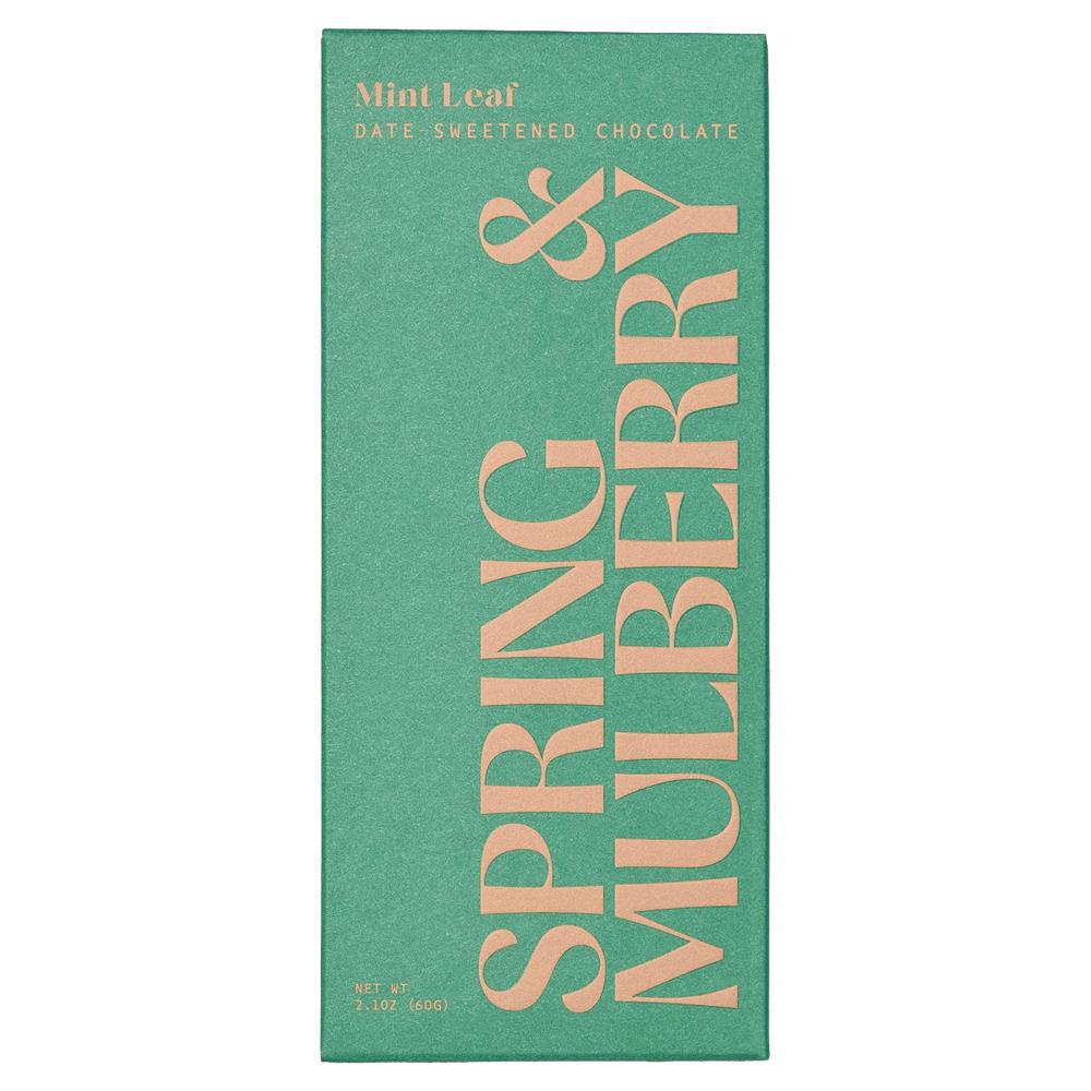 Spring & Mulberry - 'Mint Leaf' Date Sweetened Dark Chocolate (2.01OZ)