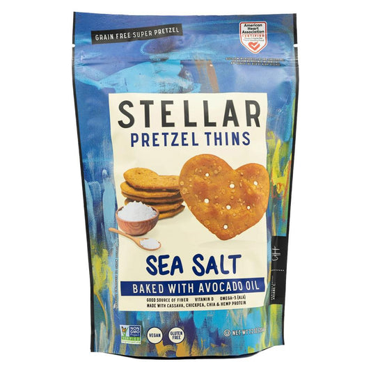Stellar - 'Sea Salt' Vegan Pretzel Thins (7.2OZ).