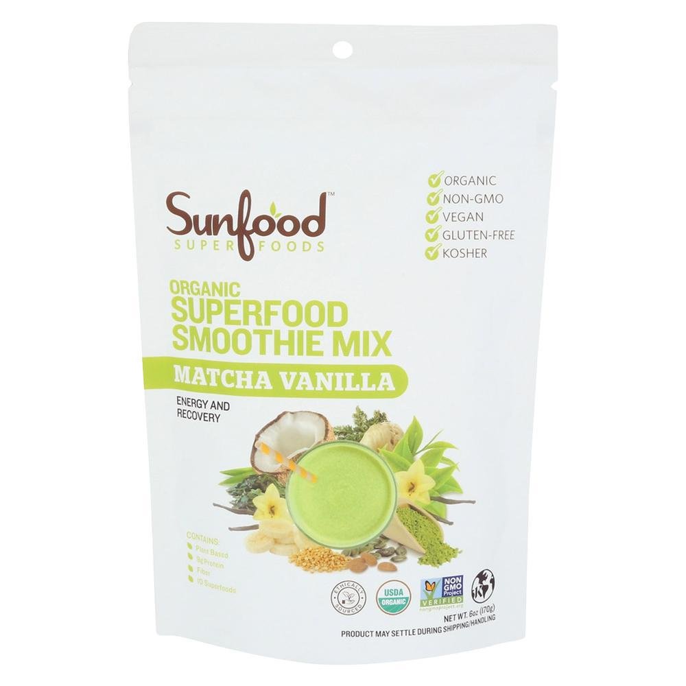 Sunfood Superfoods - 'Matcha Vanilla' Organic Superfood Smoothie Mix (6OZ)