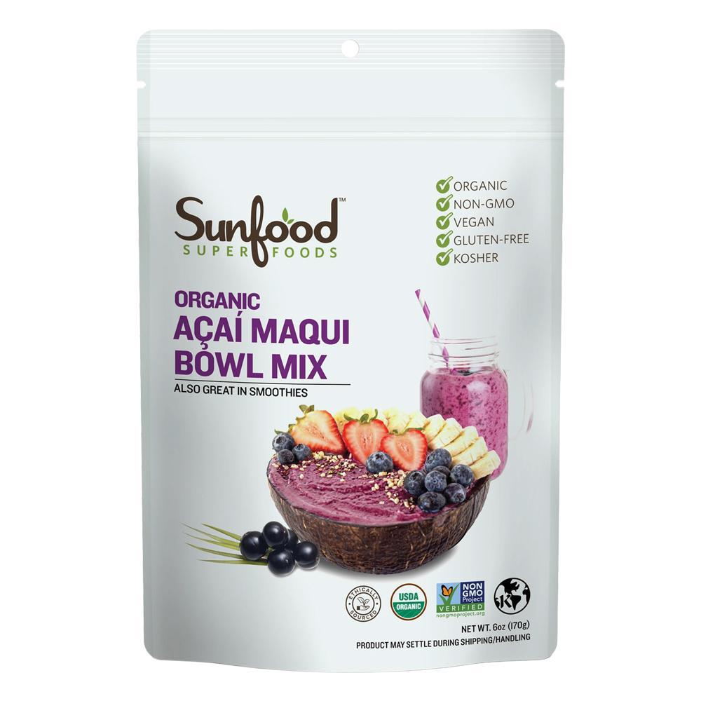 Sunfood Superfoods - 'Acai Maqui Bowl' Organic Mix (6OZ).