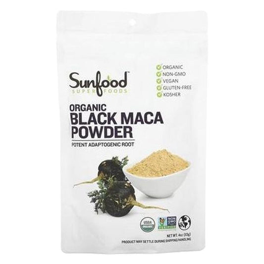 Sunfood Superfoods - 'Organic Black Maca' Powder (4OZ)