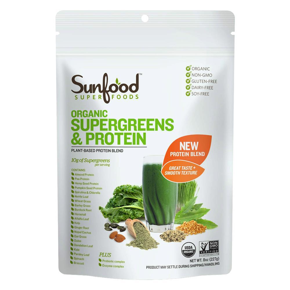Sunfood Superfoods - 'Organic Supergreens & Protein' Blend (8OZ)