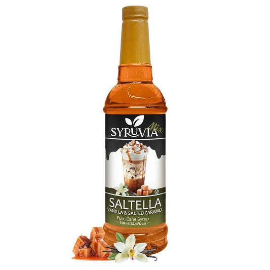 Syruvia - 'Saltella' Vanilla Salted Caramel Syrup (750ML)