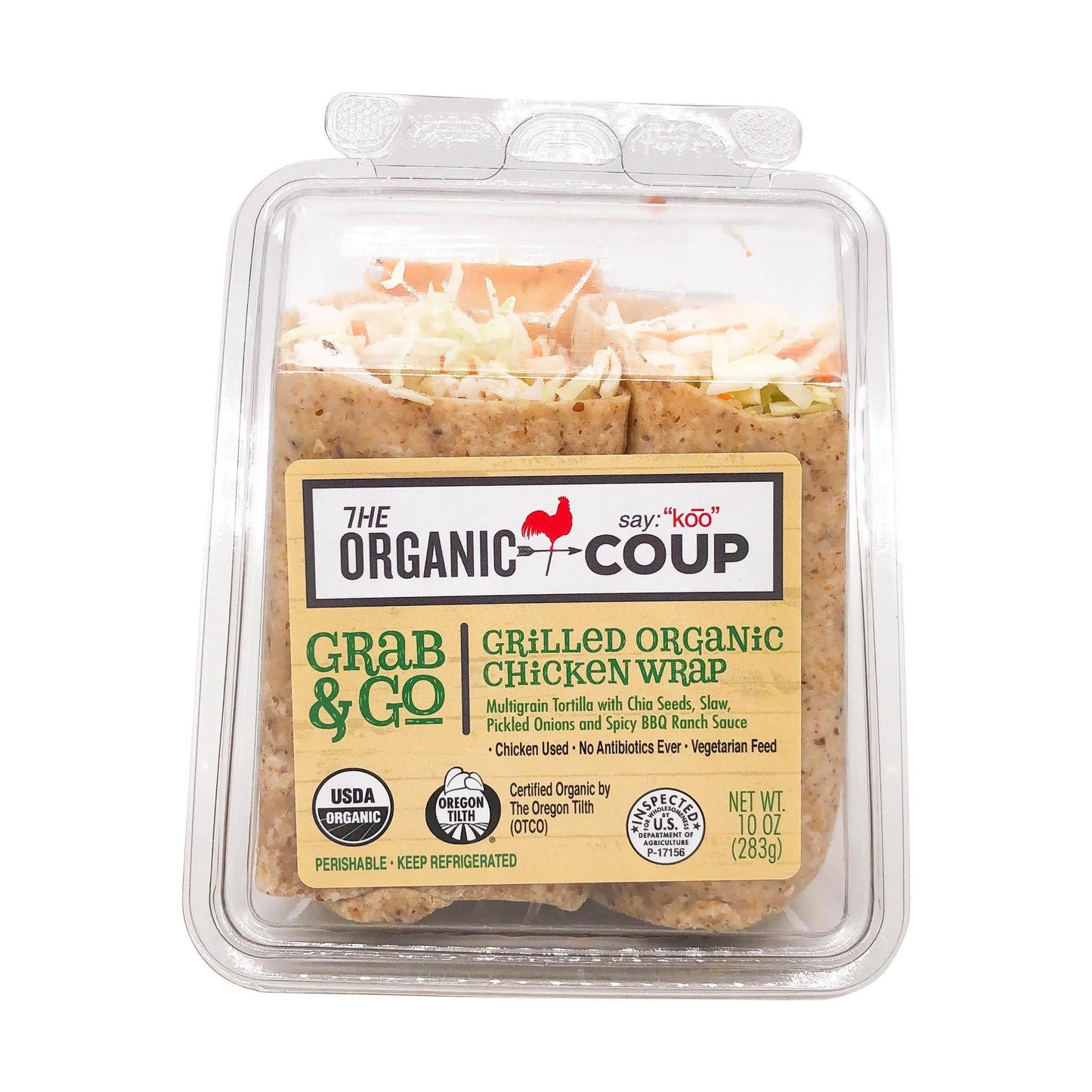 The Organic Coup - Grilled Organic Chicken Wrap (10.8OZ)