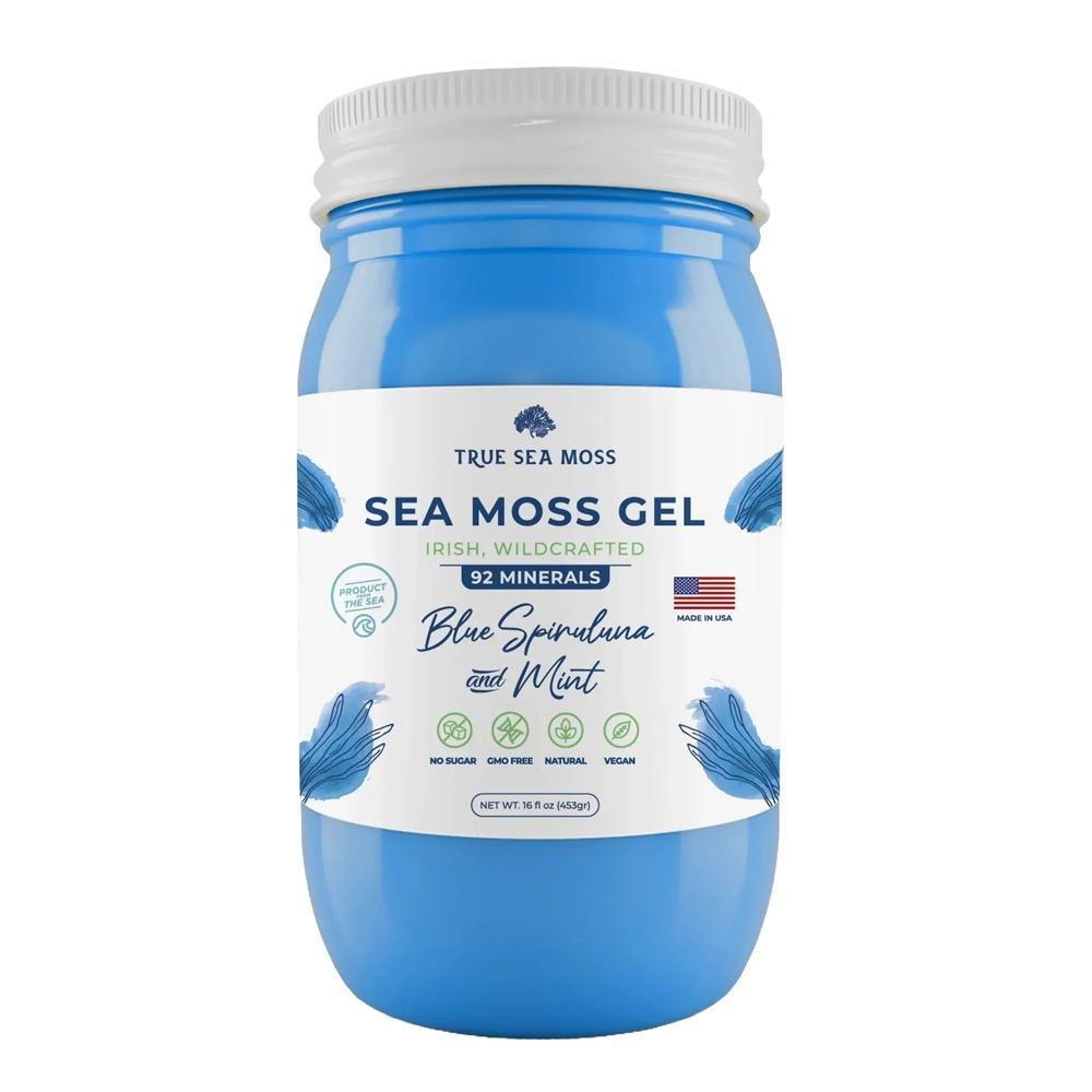 True Sea Moss - 'Blue Spirulina & Mint' Sea Moss Gel (16OZ)