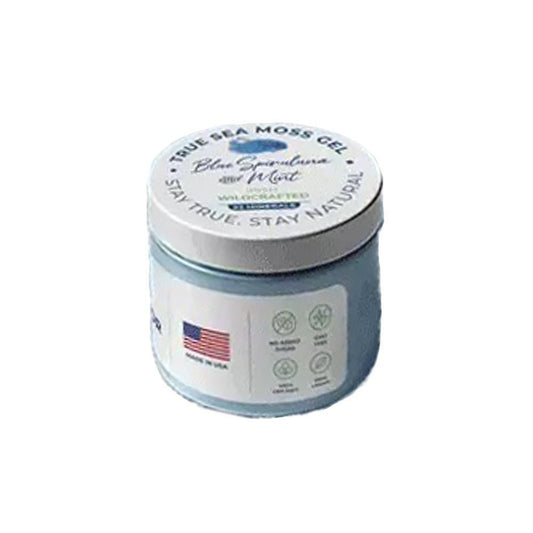 True Sea Moss - 'Blue Spirulina & Mint' Sea Moss Gel Sample Jar (1OZ)