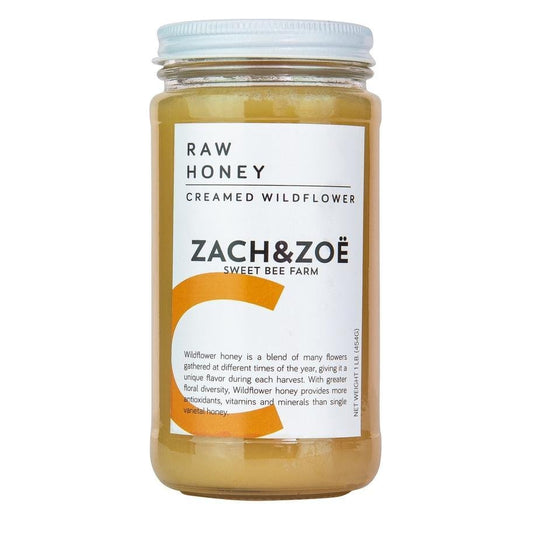 Zach & Zoe - 'Creamed' Raw Wildflower Honey (16OZ) - The Epicurean Trader