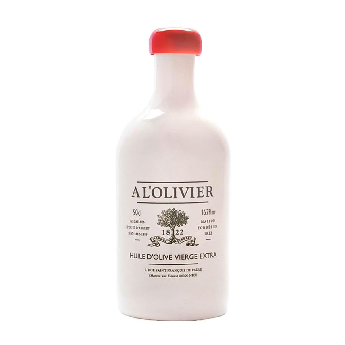 A L'Olivier - Extra Virgin Olive Oil in White Stoneware Crock Jar (500ML) - The Epicurean Trader